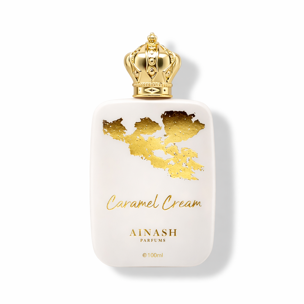Caramel Cream by Ainash Parfums – Women's Extrait de Parfum | Gourmand vanilla sweet fragrance with rich caramel opening and coumarin honey heart | Decadent skin scent | 3.4oz