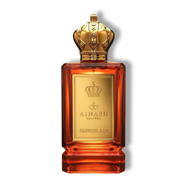 Emberlain by Ainash Parfums – Men's Parfum | Amber, woody, spicy fragrance with cardamom, vetiver and cedarwood | Hidden Realms Collection | 3.4oz