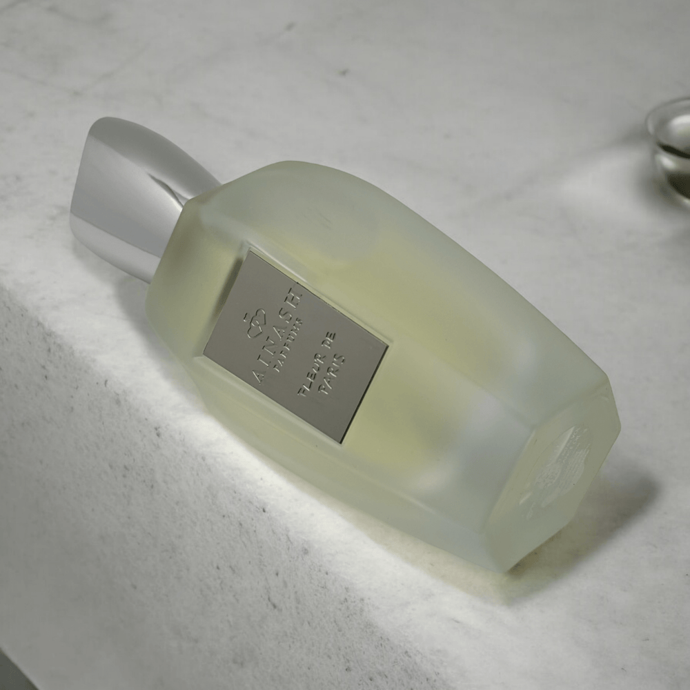 Fleur de Paris – Ainash Parfums Best Seller | White floral heart with ambroxan and musk base | Parisian-inspired women's extrait de parfum with soft skin-like dry down